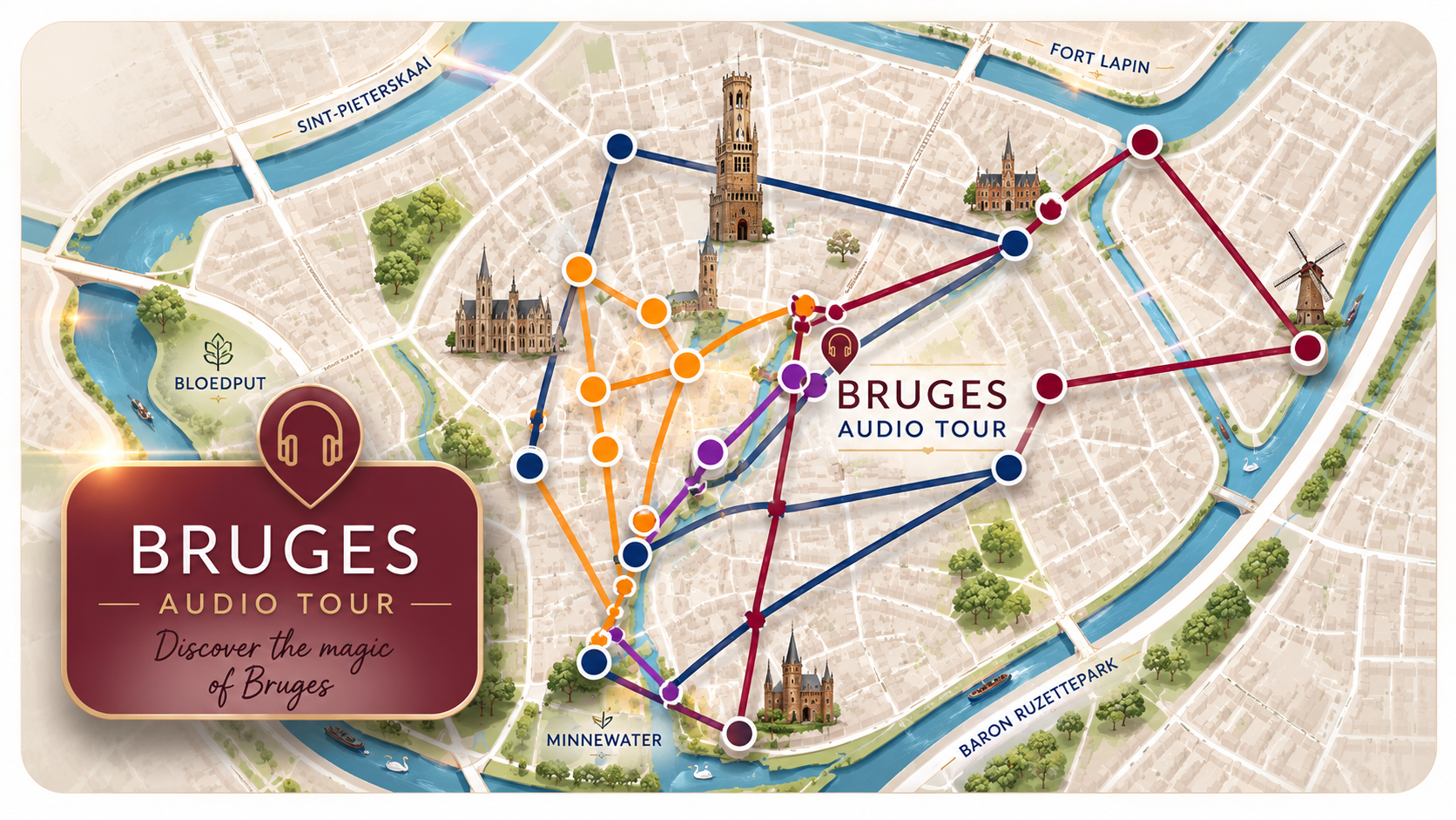 Bruges Audio Tour map